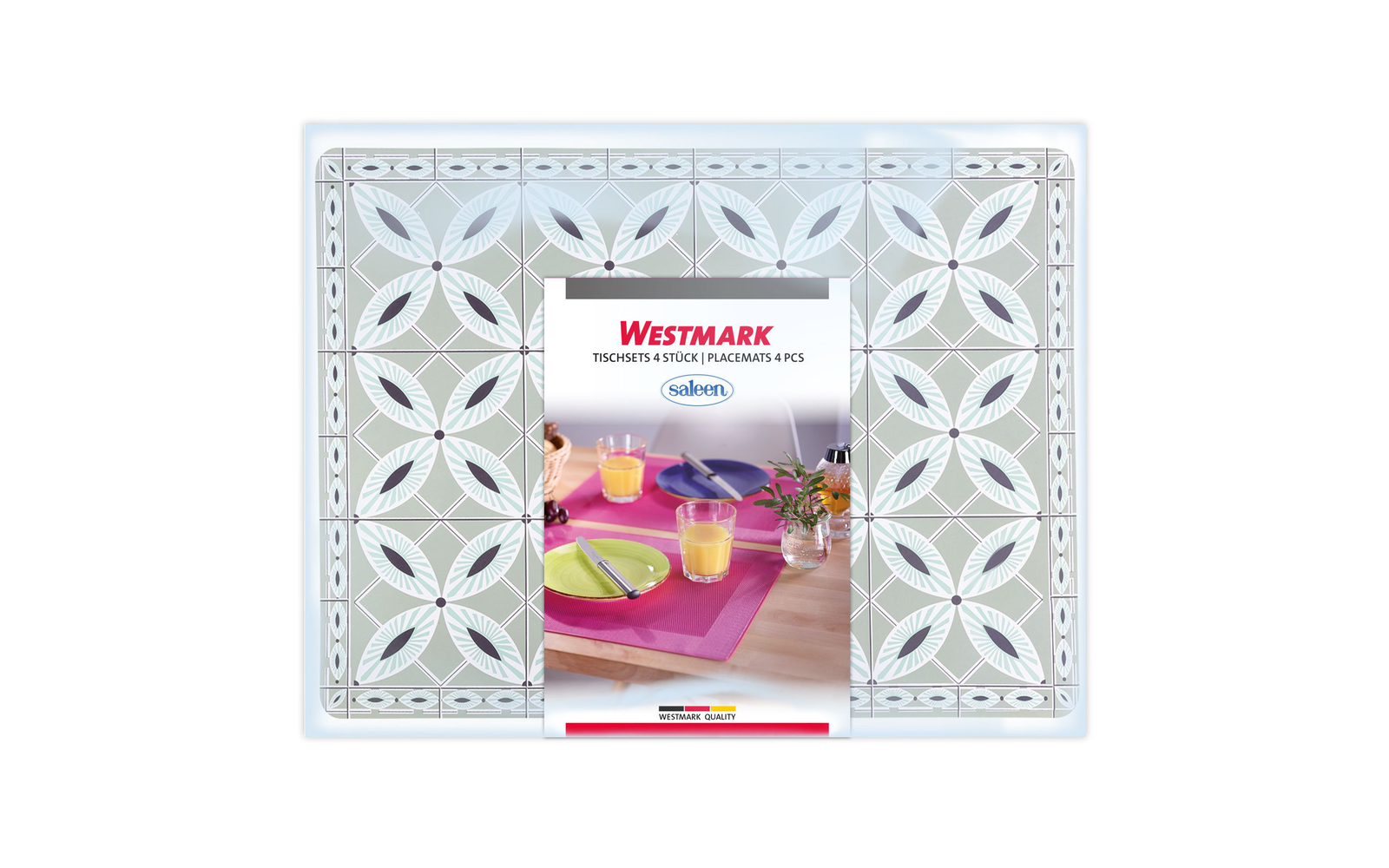 Westmark Arabesque Tischsets  4 Stück 43,5 x 28,5 cm  grün