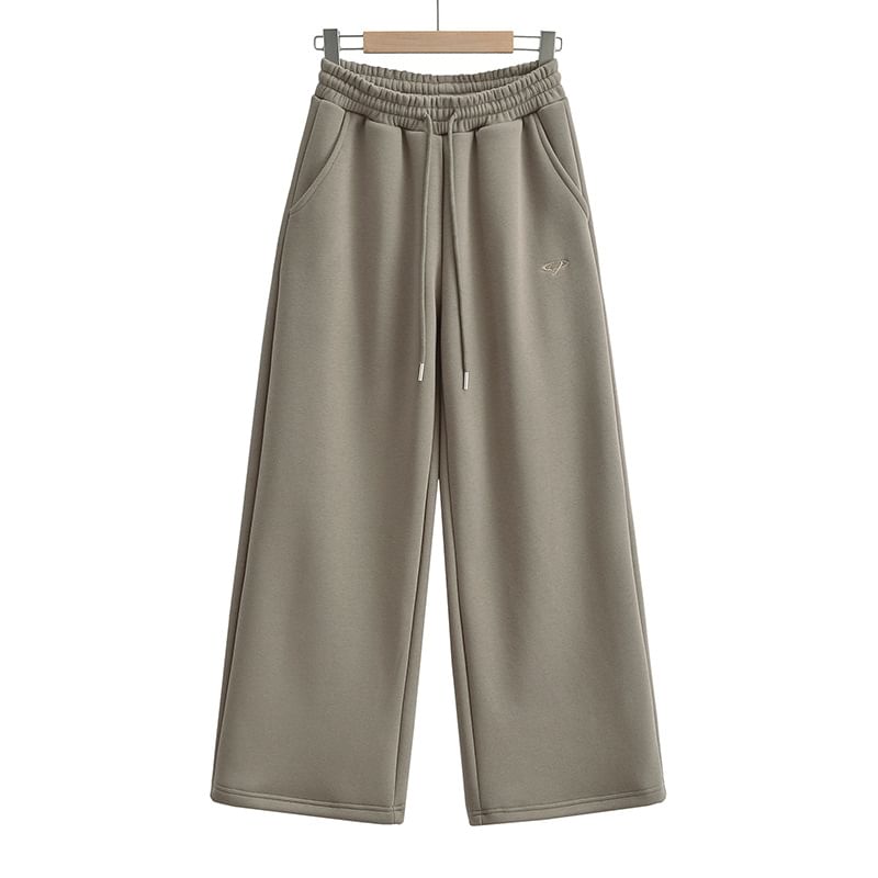 Faiar - Hoge taille effen wijde joggingbroek