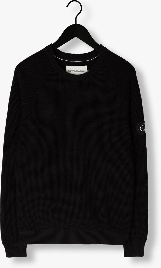 CALVIN KLEIN zwarte calvin klein sweater badge easy sweater