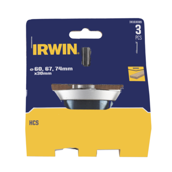 Irwin gatenzaag voor hout en gipsplaat 3-delig Ø60/67/74 mm lengte 30 mm