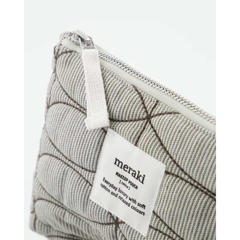 Meraki Makeup Pouch Mentha - Light Grey/Army Green