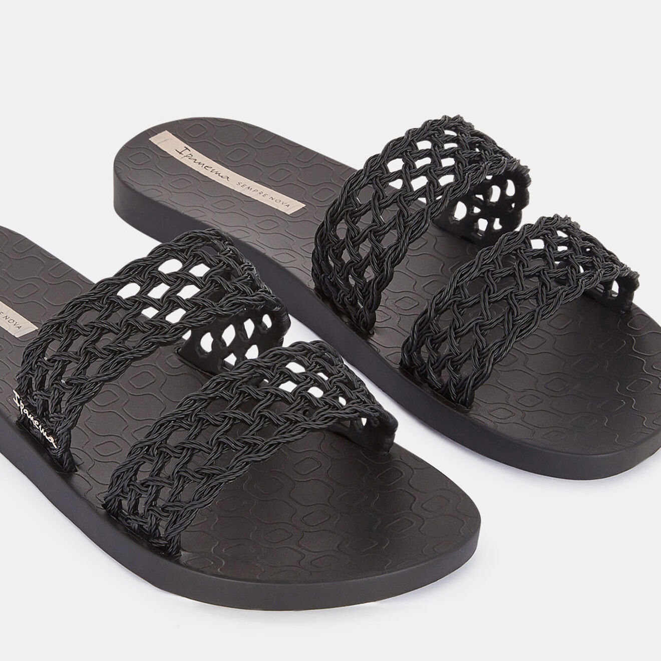 Ipanema Mules Renda en matière recyclée noires