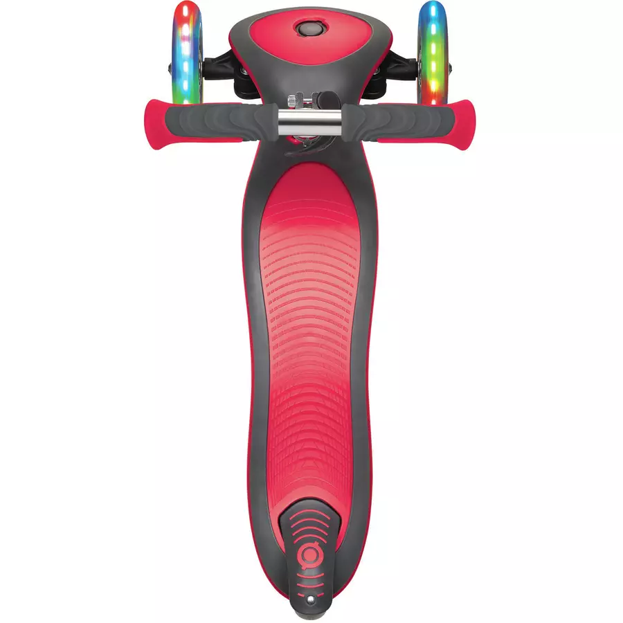 GLOBBER Scooter  ELITE DELUXE LIGHTS mit Leuchtrollen, rot
