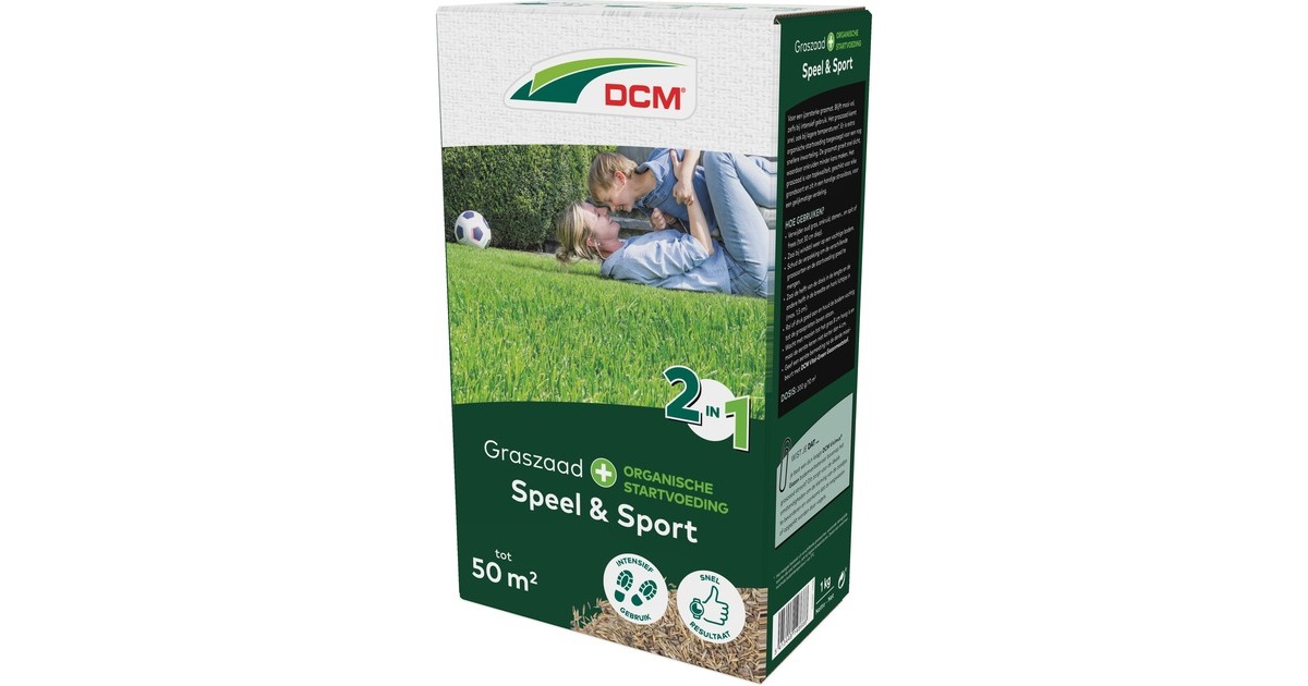 DCMGraszaad Plus Speel & Sport 1 kg zaden  (Tot 50 m²)