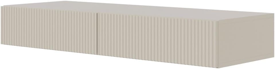 Selsey Schminktisch Makeup Tisch Frisiertisch Hängend Kosmetiktisch 110 cm Mit 2 Schubladen Veldio Graubeige