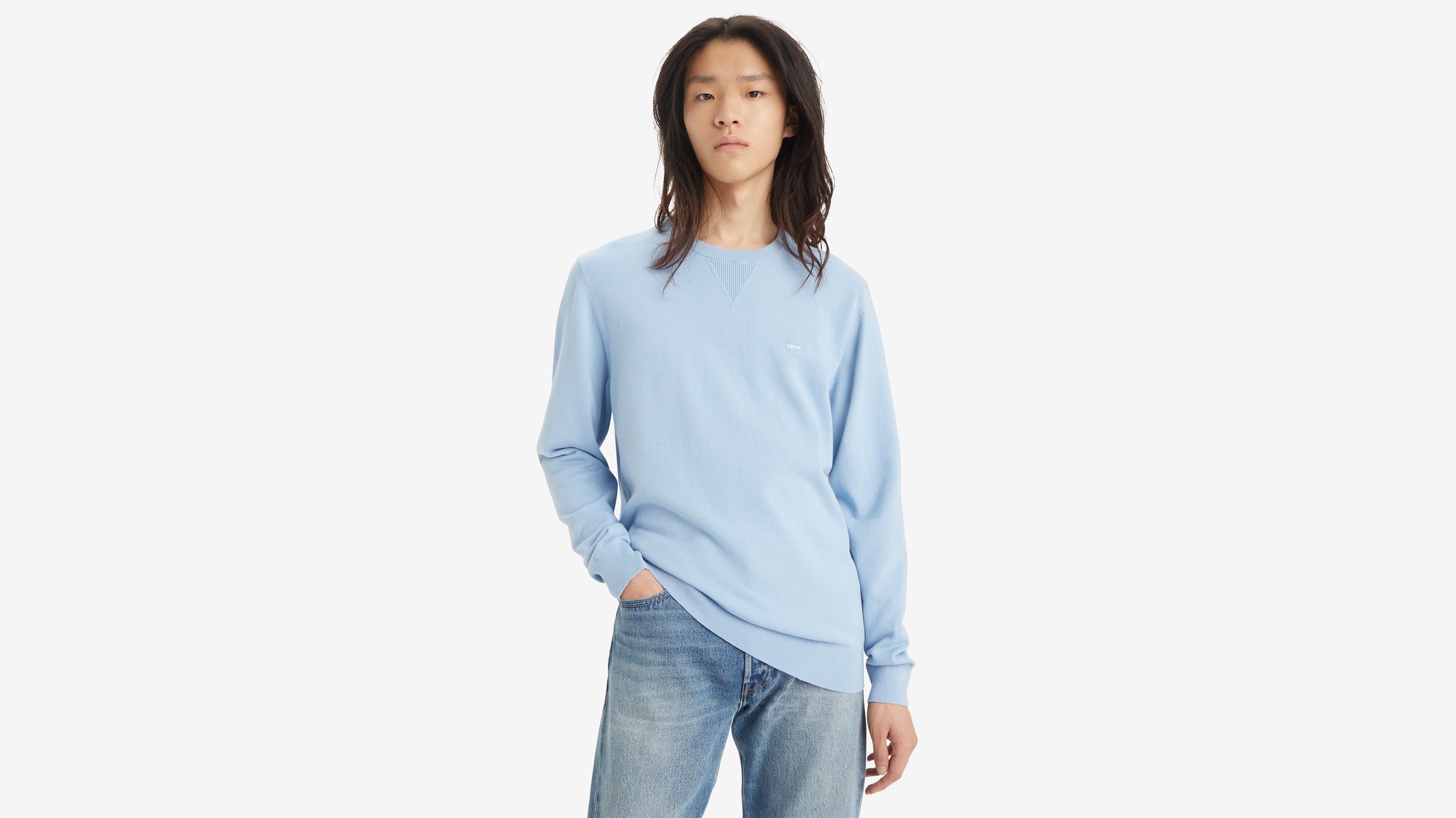 Pull-over léger Housemark - Soft Chambray Blue - Bleu