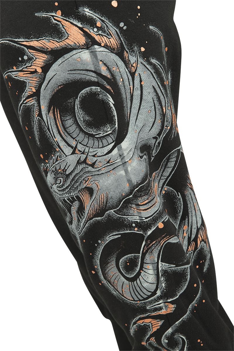 Short décontracté imprimé dragon | Black Premium by EMP Short