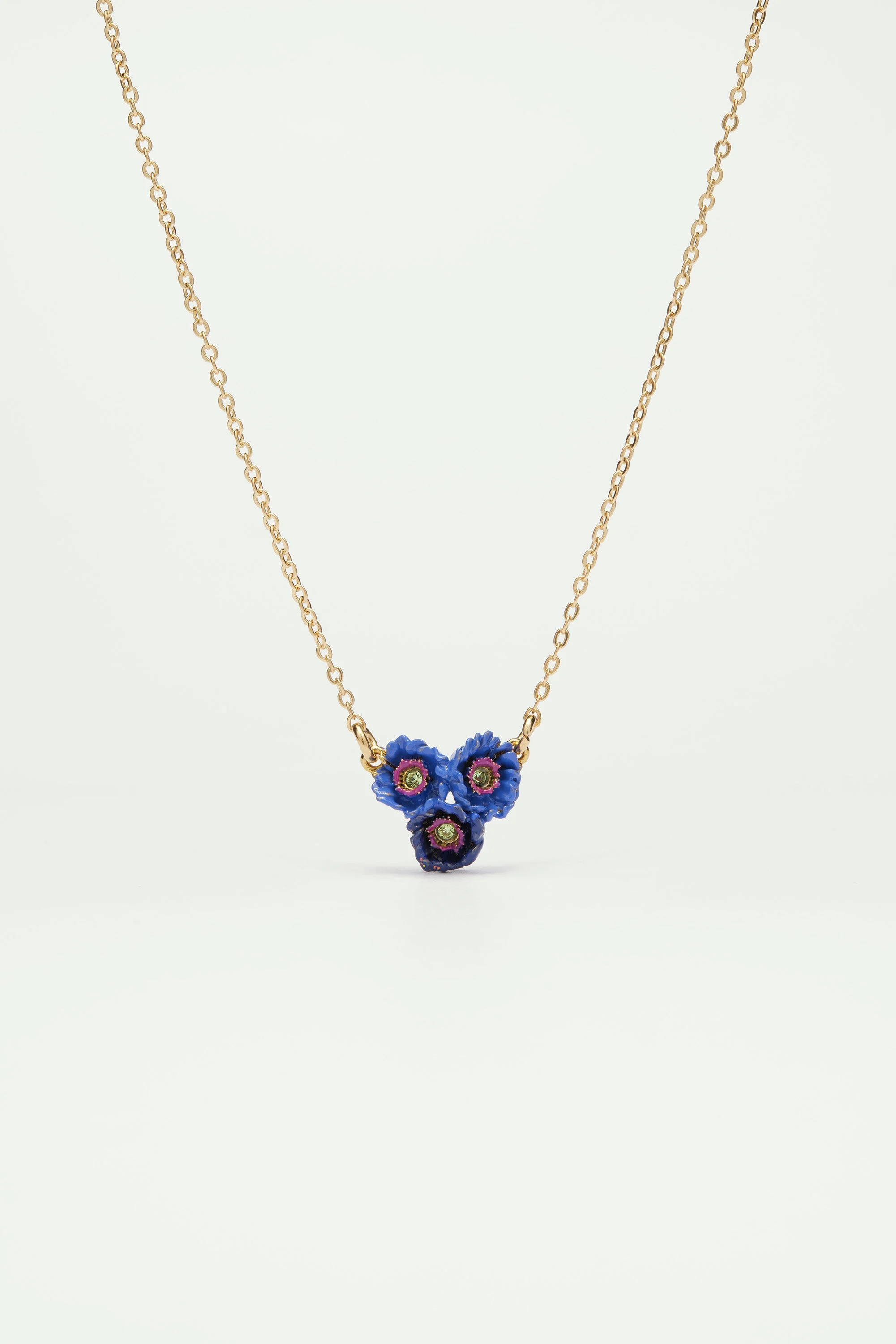 Collier pendentif fleur anémone | Multicolore