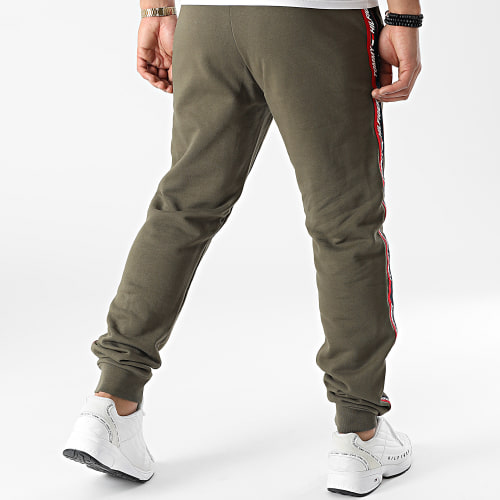 Pantalon Jogging A Bandes Tape 1282 Vert Kaki