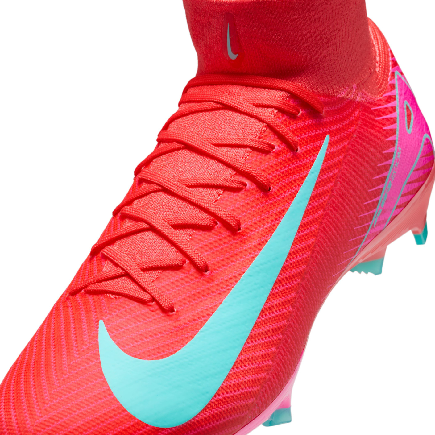 Nike Zoom Mercurial Superfly 10 Pro Gras Voetbalschoenen (FG) Rood Turquoise Roze