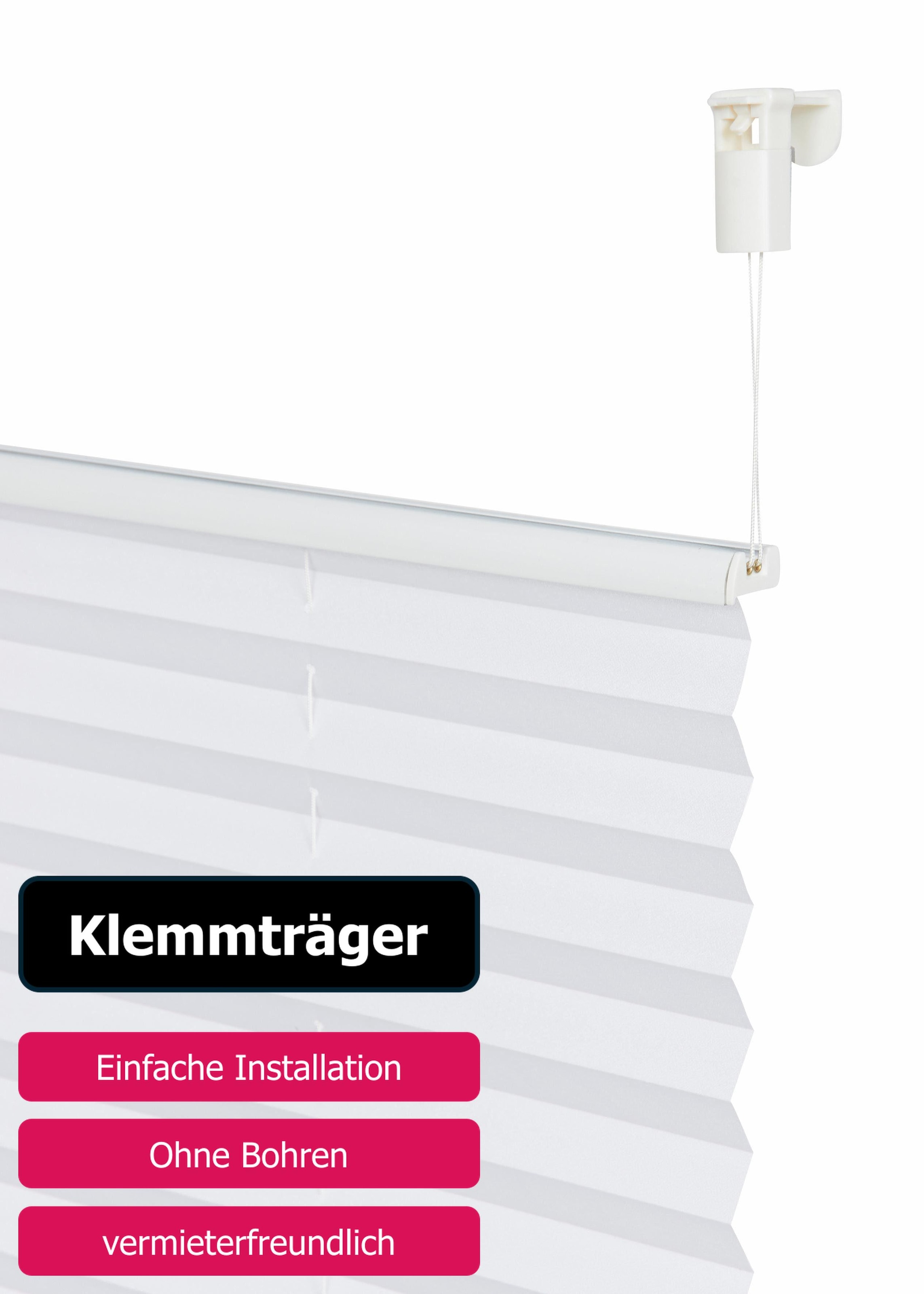 my home Plissee »LAHOLM« Lichtschutz ohne Bohren verspannt Fixmass, Bestseller mit über 3000 4,5-Sterne-Bewertungen, Klemmträger