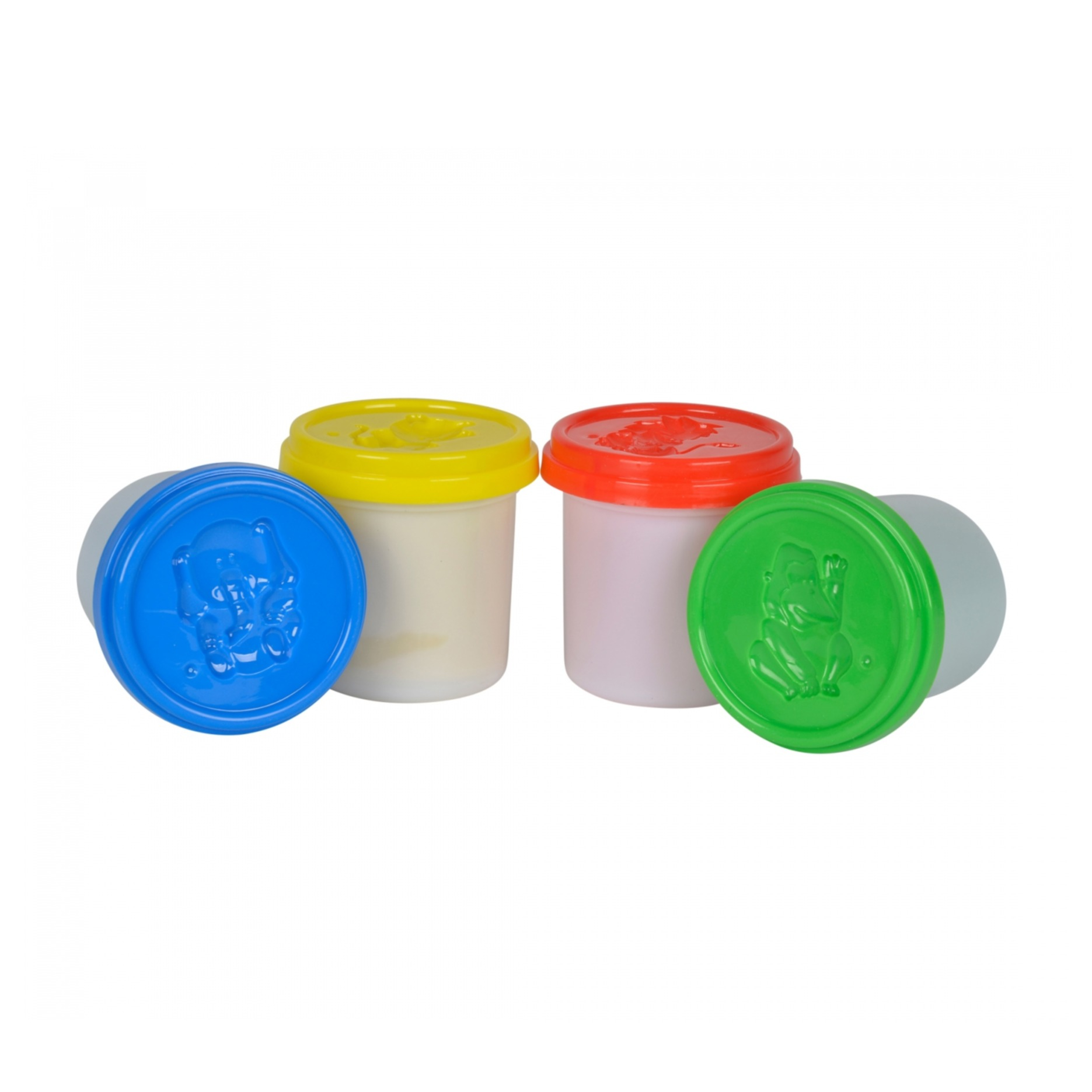 (4er Set) 140g Art & Fun Softknete DIY Kinder Bastel Knete Modellier Spielzeug (106320642) - Gelb / Rot / Blau / Grün
