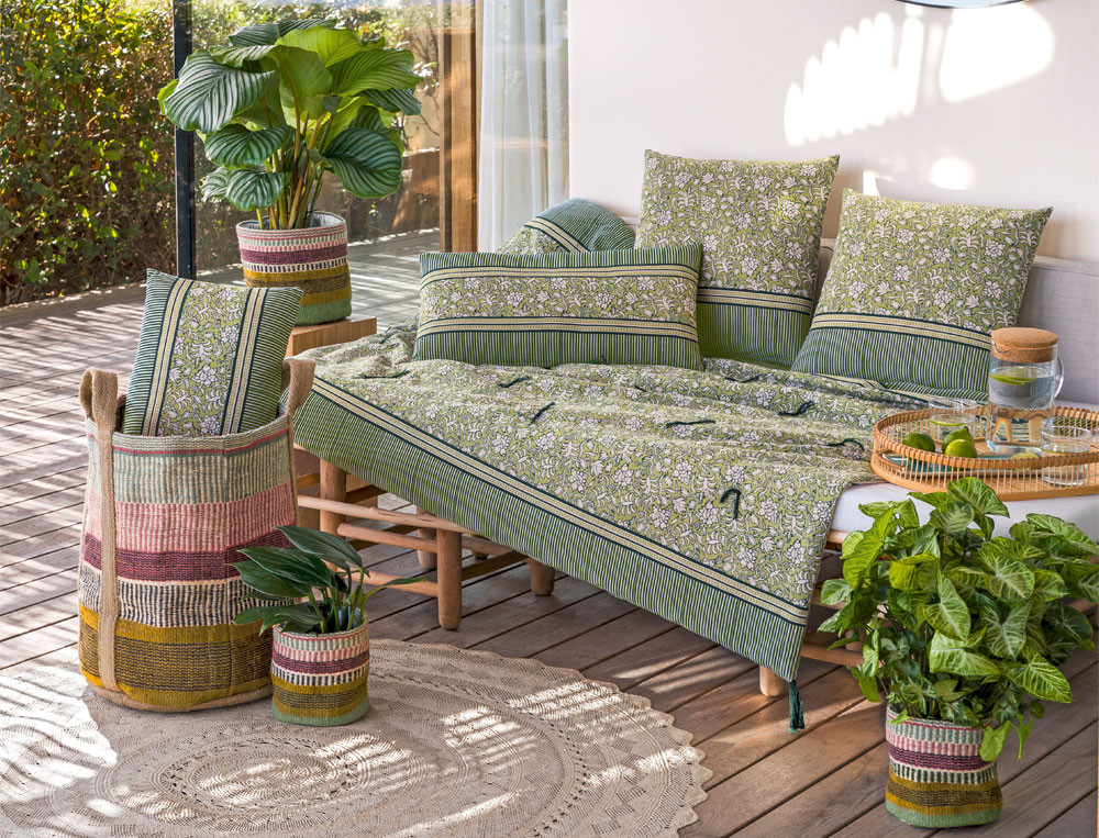Coussin carré-Matcha