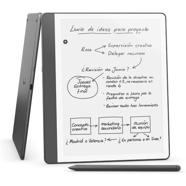 Leitor E-book Amazon Kindle Scribe 2024 Paperwhite 16 GB   Lápis Premium Cinzento