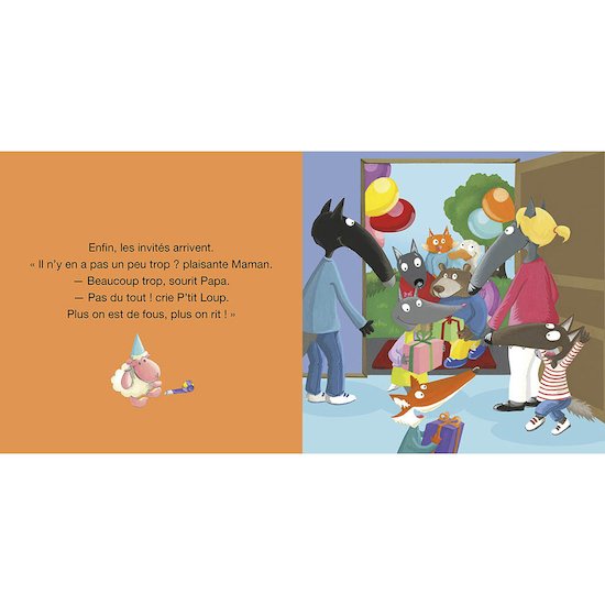 P'tit Loup fête son anniversaire   Orange        de               AUZOU