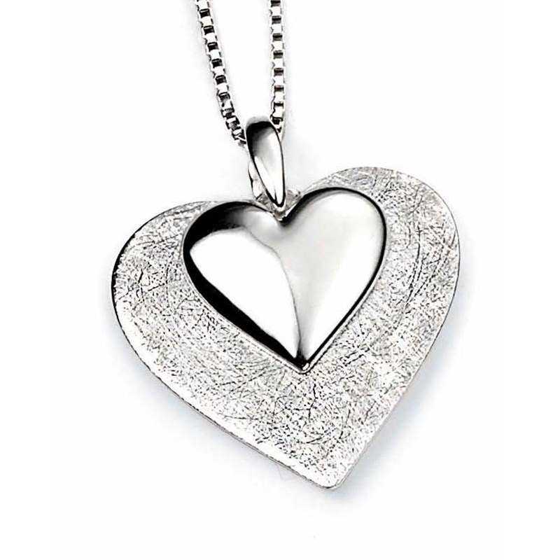 Collier double coeurs en argent 925/1000