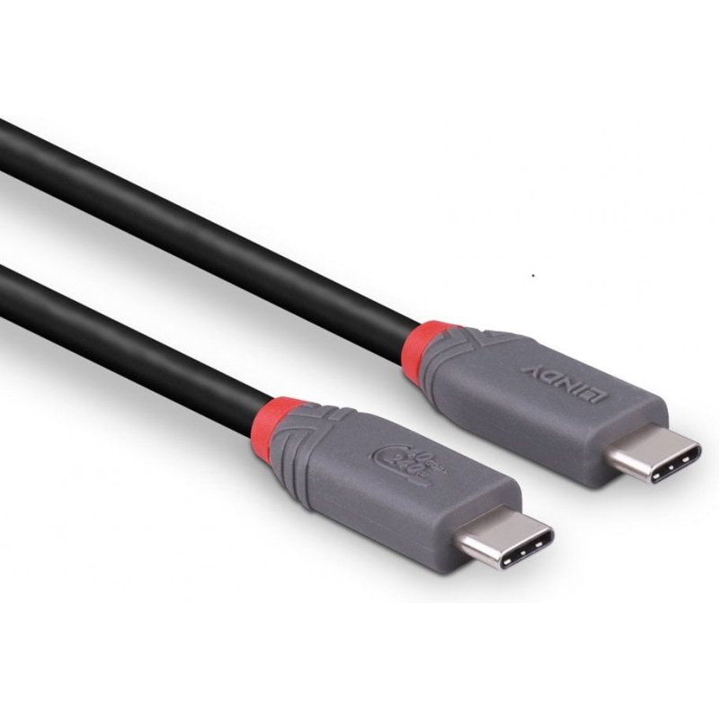 Lindy Câble USB4 Type C de 2m, 40Gbit/s, 240W PD, gamme Anthra