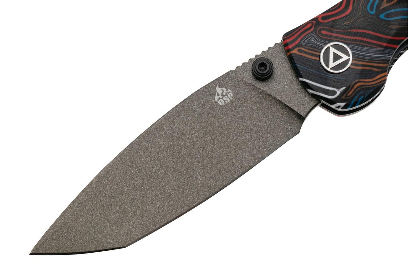 QSP Knife Turtle Punk QS158-A2 Ceramic Coated 14C28N Colorful G10, zakmes, Keanu Alfaro design