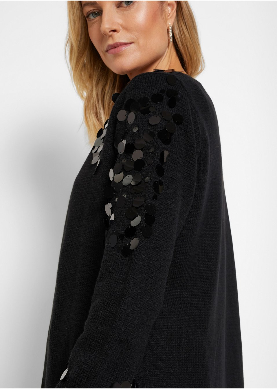 Gilet en maille à paillettes