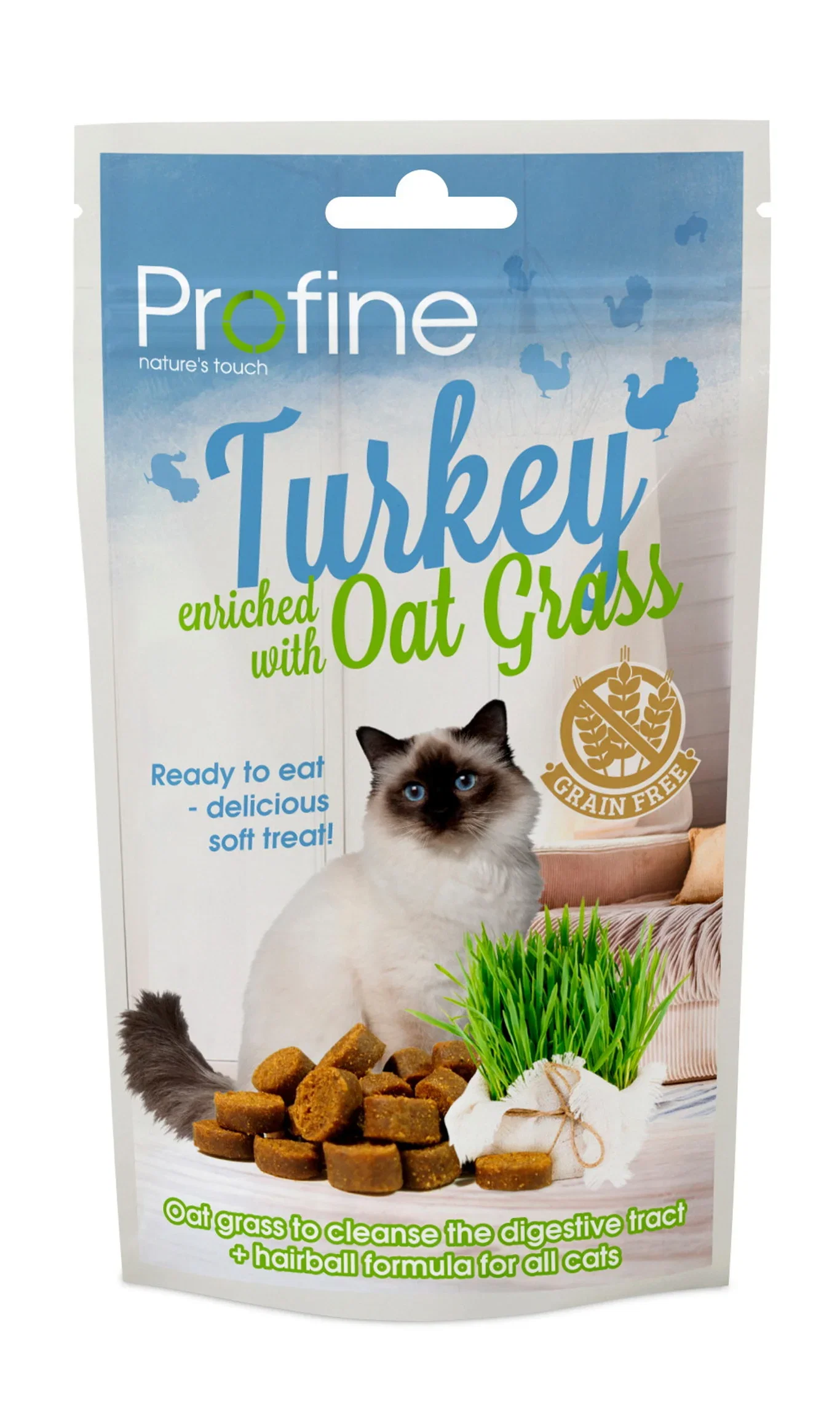 Profine Kattegodteri Semi moist kalkun & havregress Profine