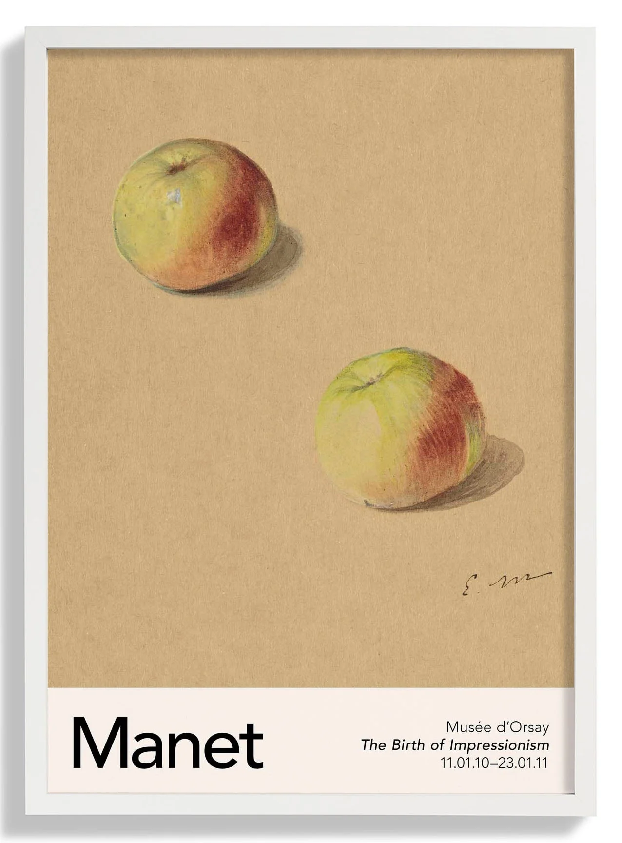 Zwei Äpfel von Manet Ausstellung