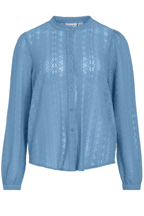 Vila blauwe dames blouse