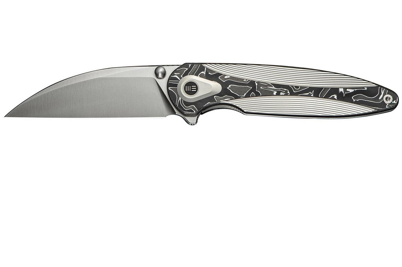 WE Knife Zenthra WE24021C-4 Satin M390 Satin/Gray Titanium Aluminum Foil Carbon Inlay, zakmes