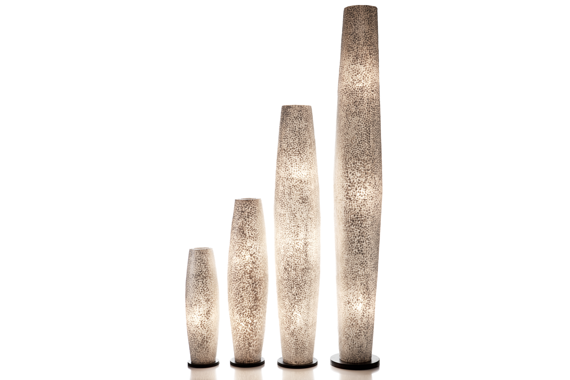 Vloerlamp Cone white capiz 100 cm