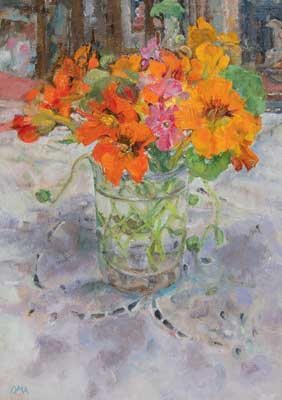 Nasturtiums Painting Royal Academy Card