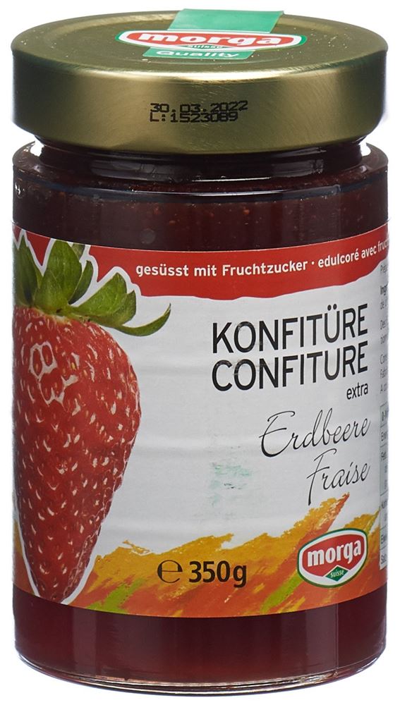 MORGA Konfitüre Erdbeer mit Fruchtzucker 350 g