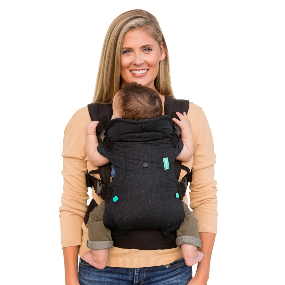 Infantino Flip Advanced 4-in-1 Babytrage Schwarz Denim