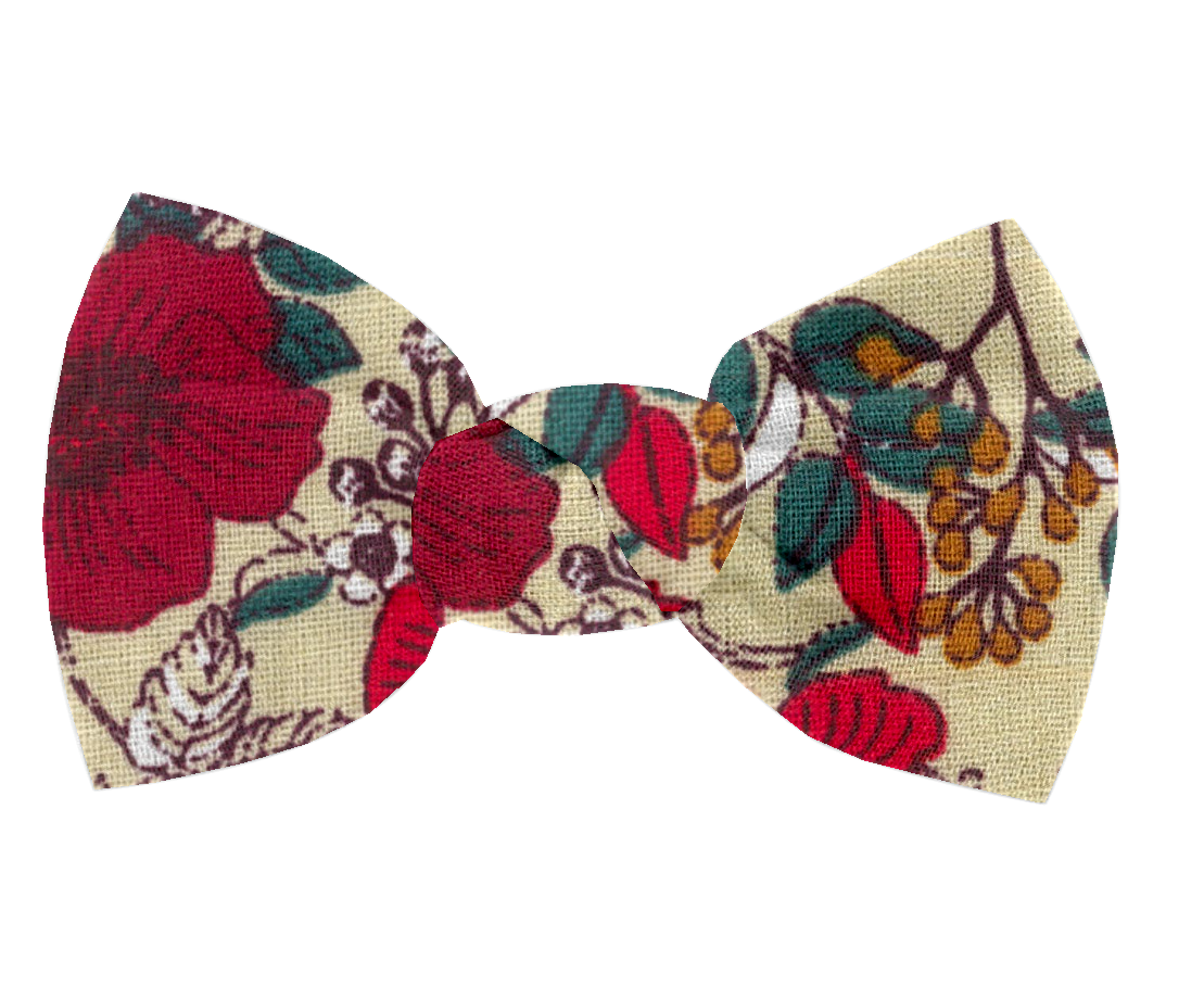 Barrette Petit Noeud Coquelicot