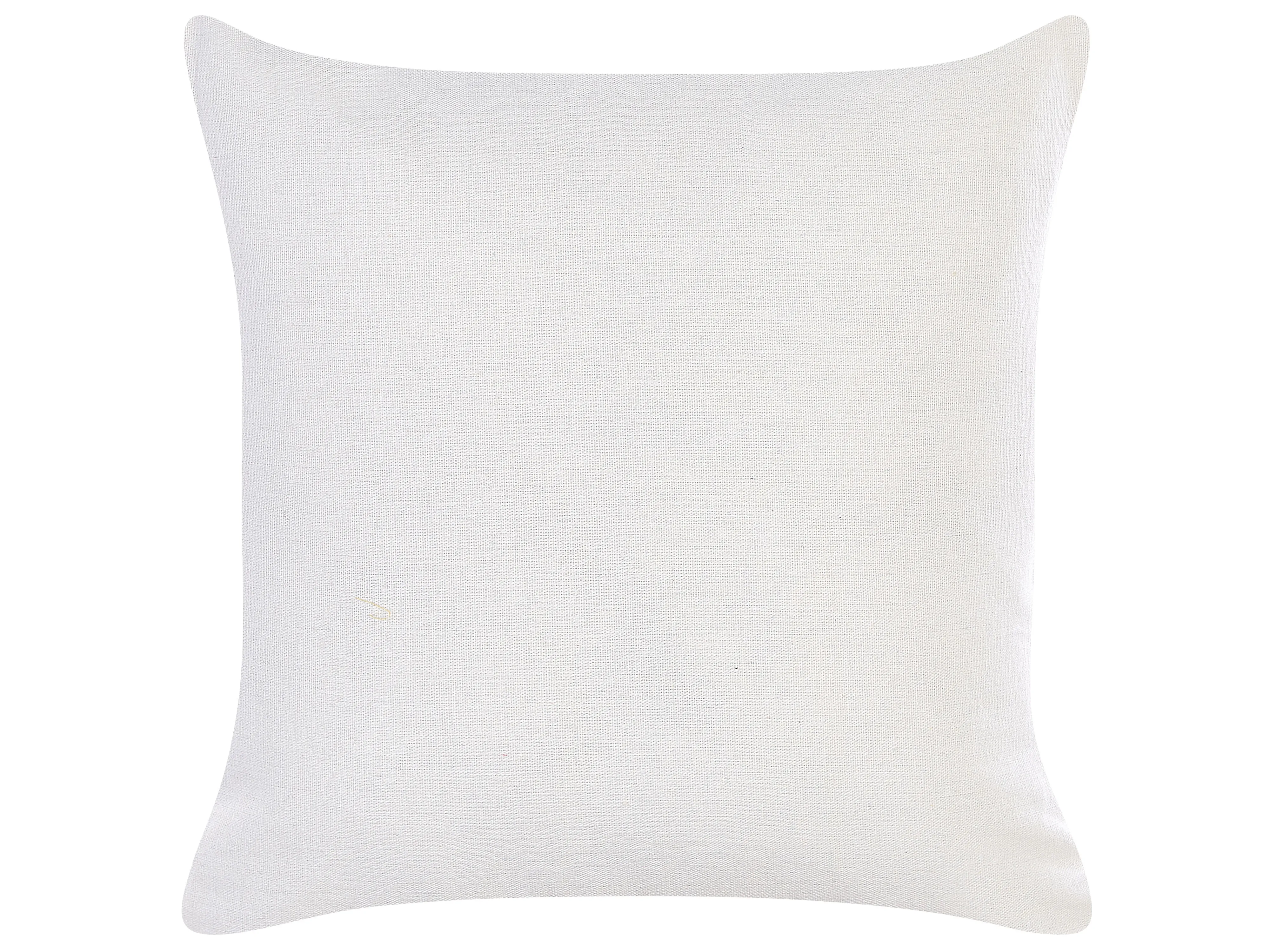 Set van 2 sierkussens GOLDENROD Fluweel 45 x 45 cm Wit bladpatroon