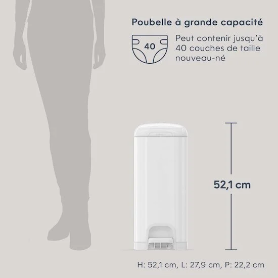 Poubelle à couches select   Blanc        de               Diaper Genie