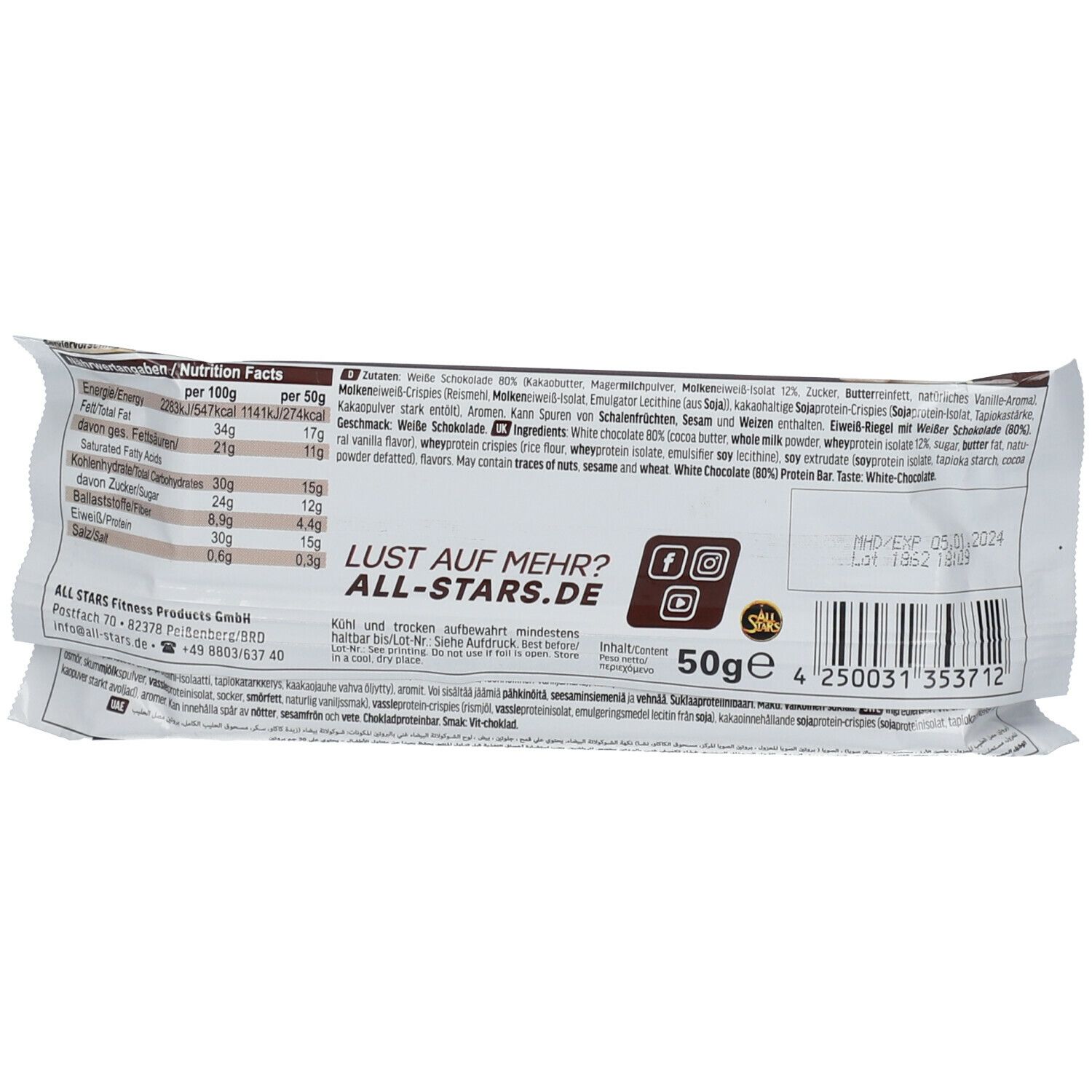 All Stars® WHEY-CRISP Protein Bar