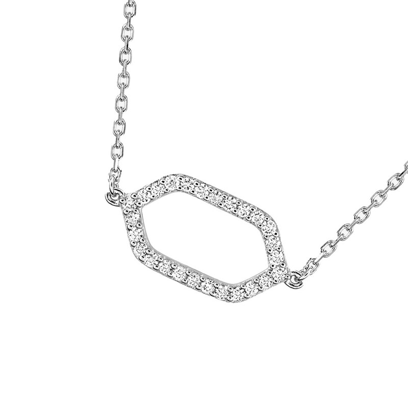 Collier Femme - Or 18 Carats - Diamant 0,16 Carats - Longueur : 42 cm