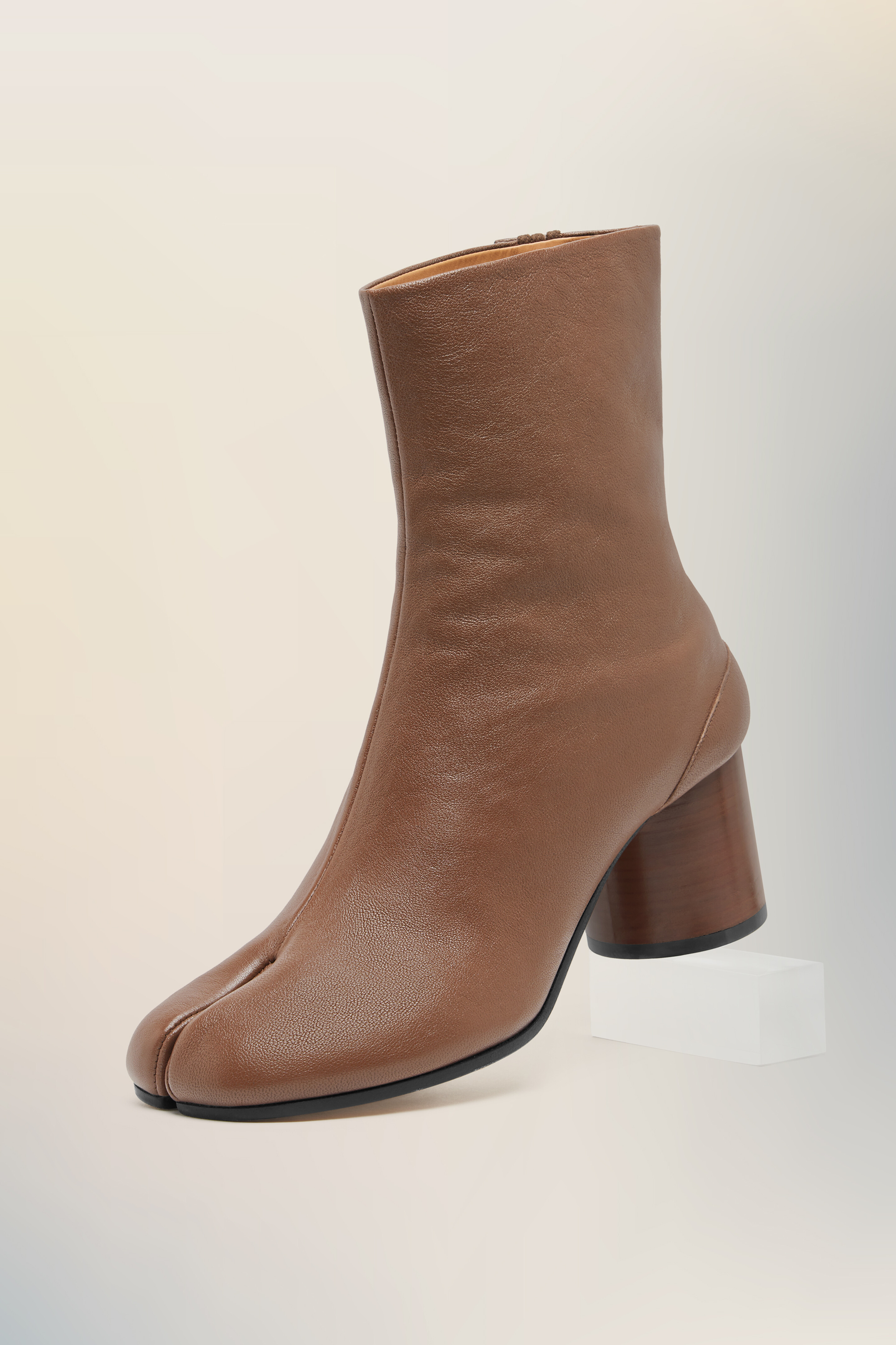 Bottines Tabi marron en cuir pour femme Marron