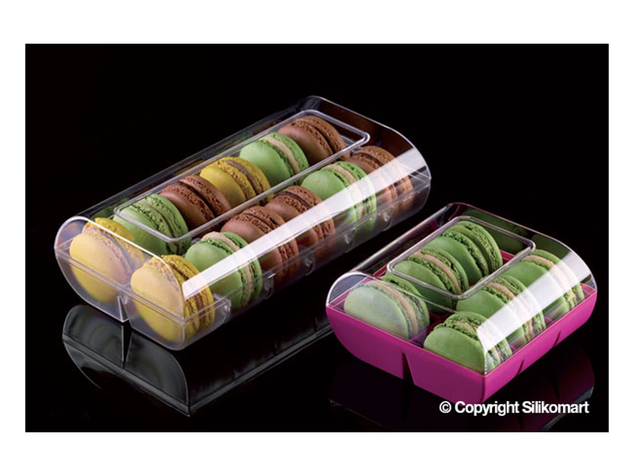Boîte à macarons Macado - pour 12 macarons - blanc nacré - Silikomart