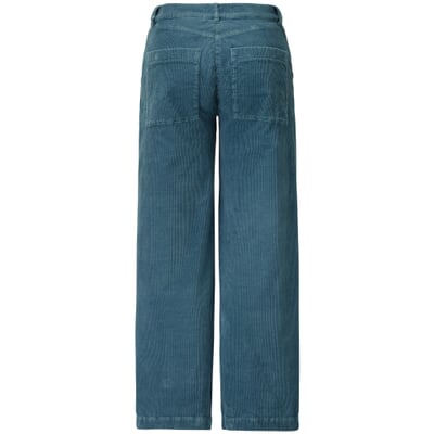 Damen-Cordhose weites Bein, Blaugrau