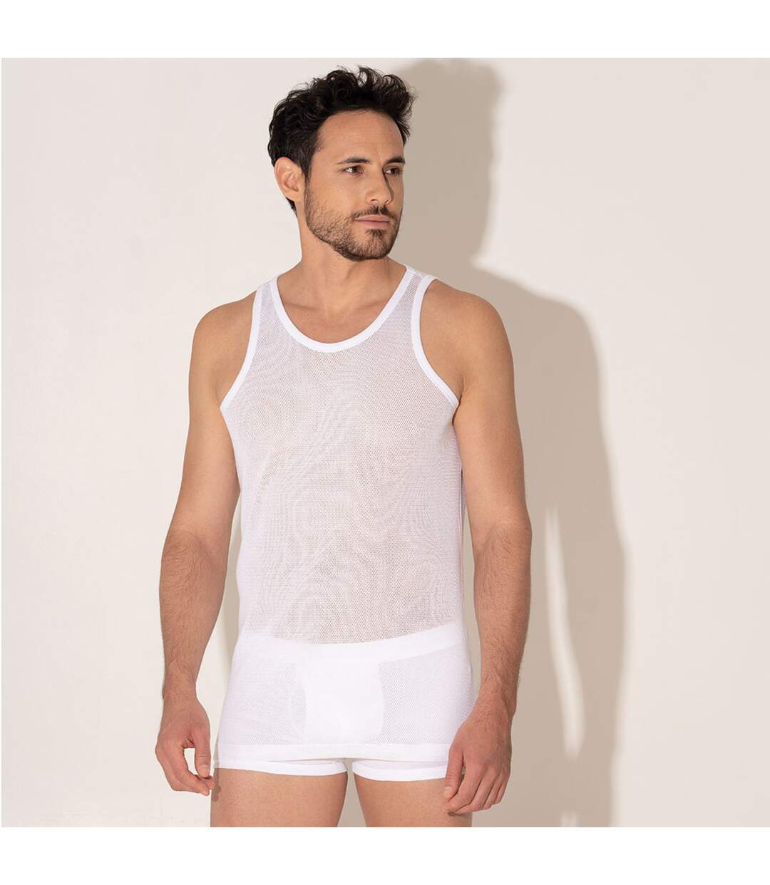 Débardeur homme maille aérée coton