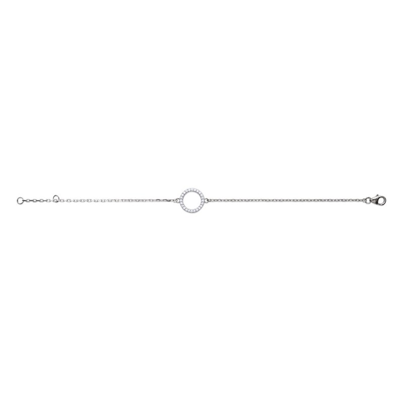 Bracelet Femme - Argent 925 - Oxyde de zirconium - Longueur : 18 cm