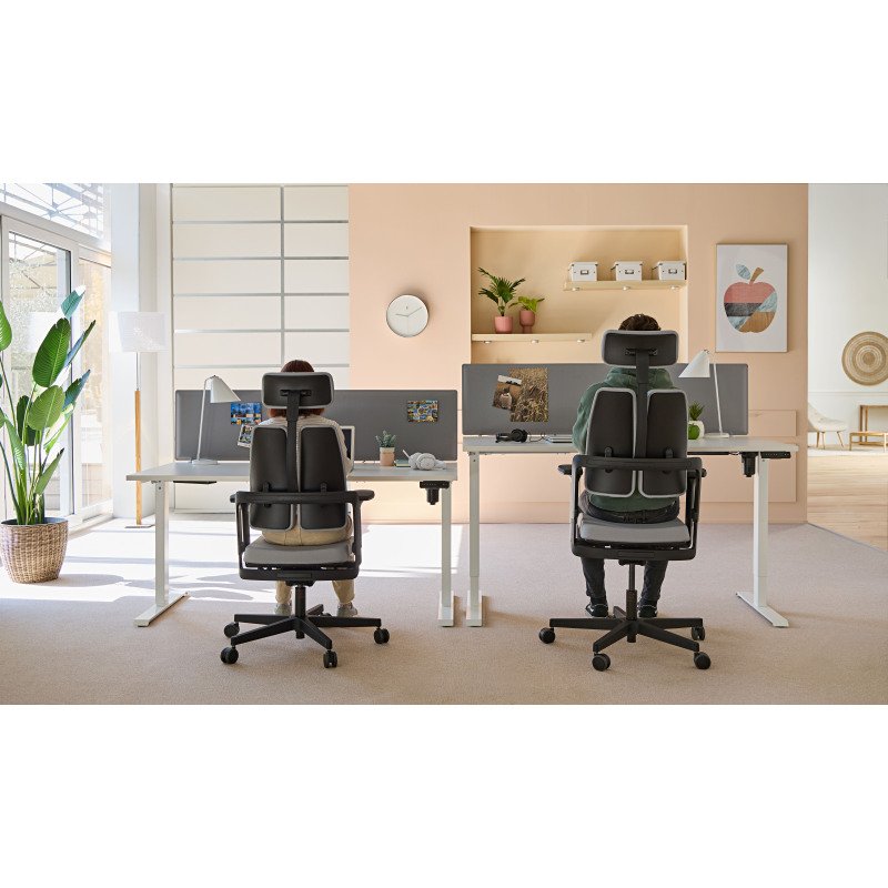 Chaise ultra-ergonomique Xavier avec accoudoirs et appuie-tête réglables