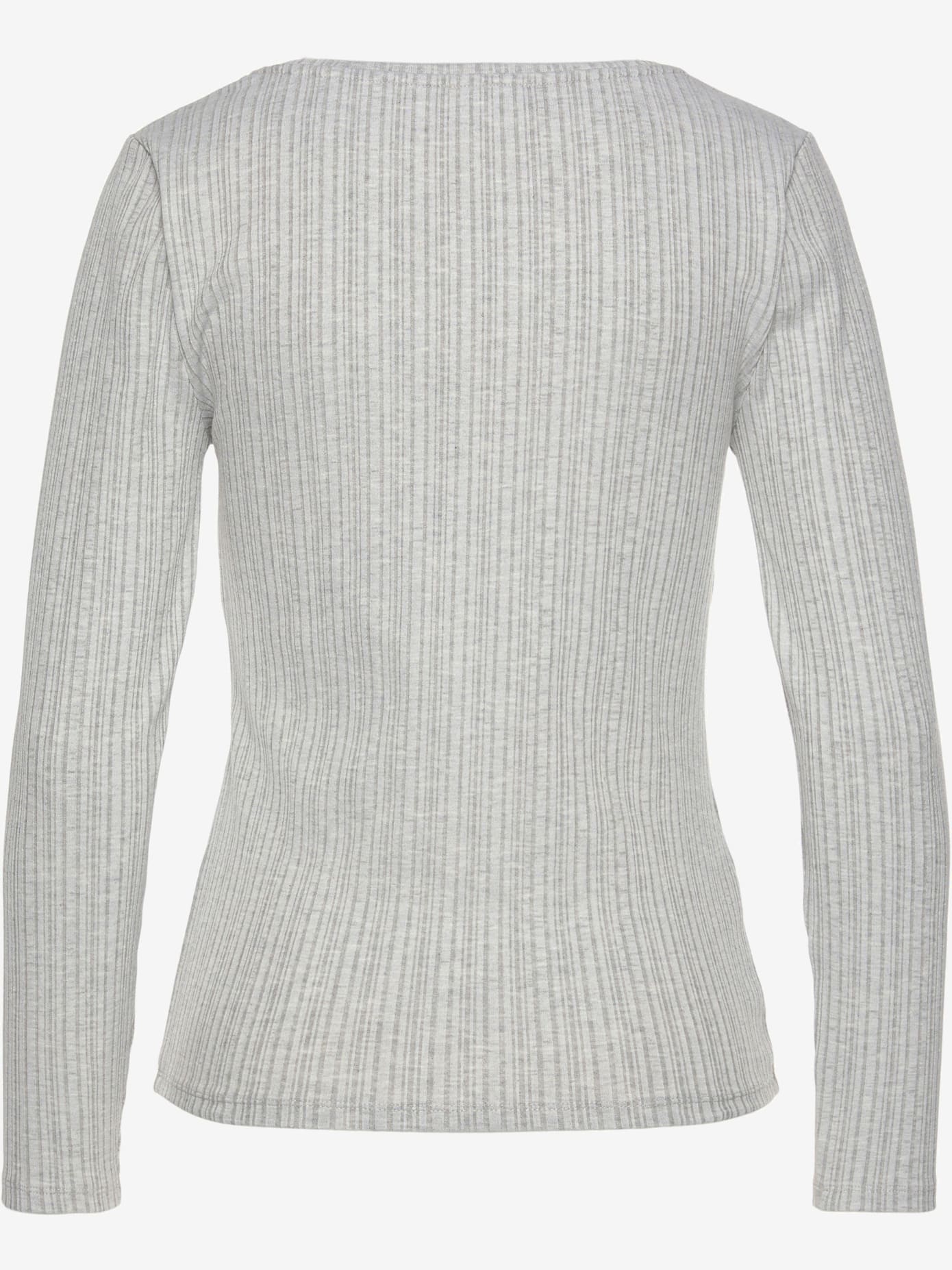 T-shirt manches longues encolure ronde dégagée