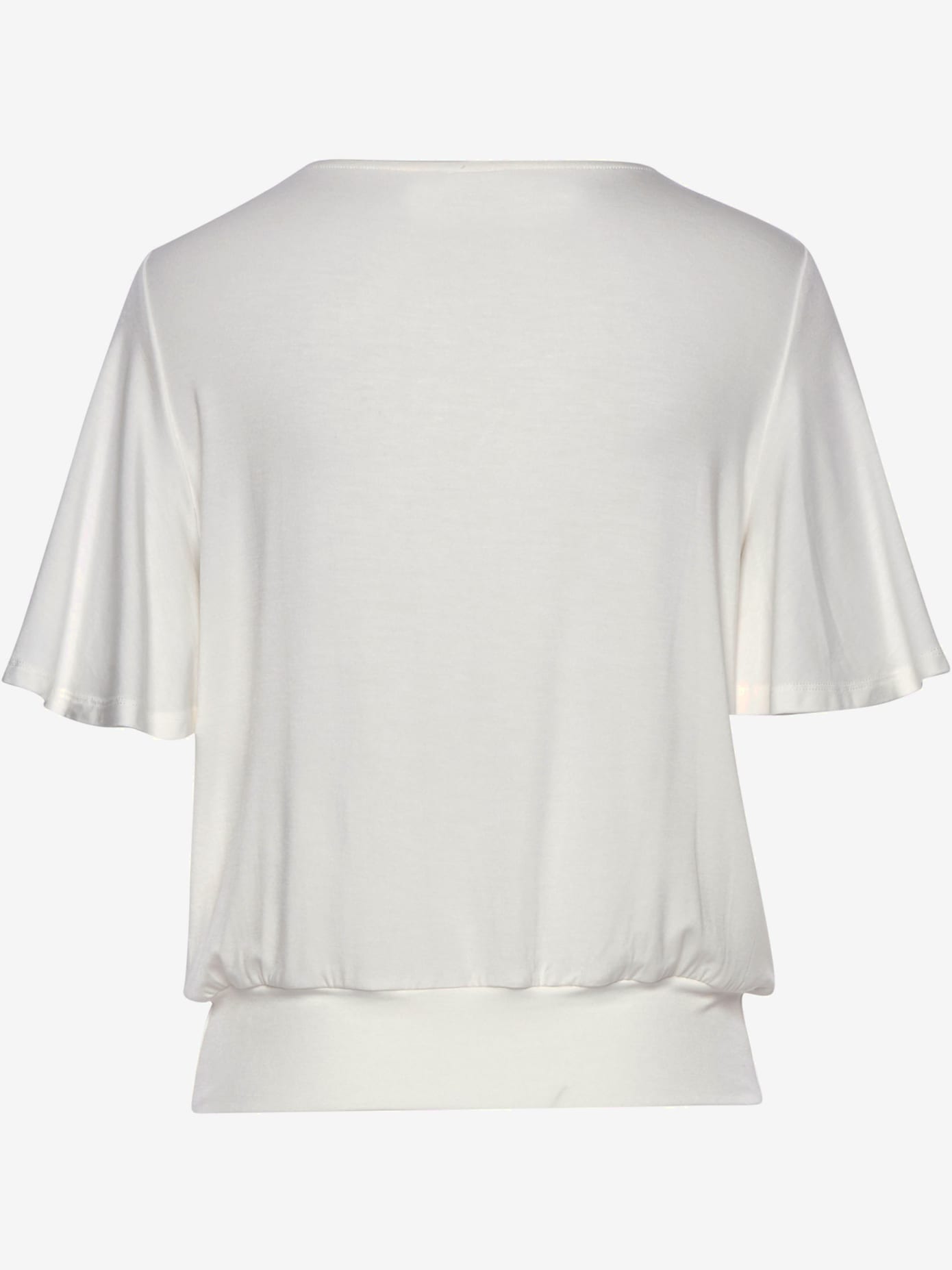T-shirt cache-cœur encolure chevauchante avec bouton-pression