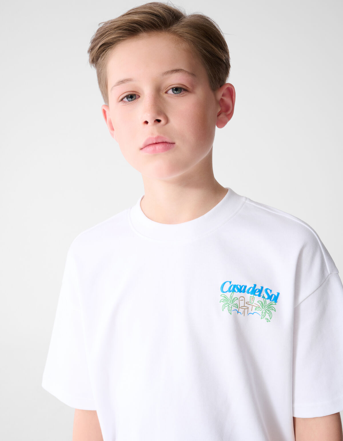 Casa Del Sol Artwork T-shirt Wit