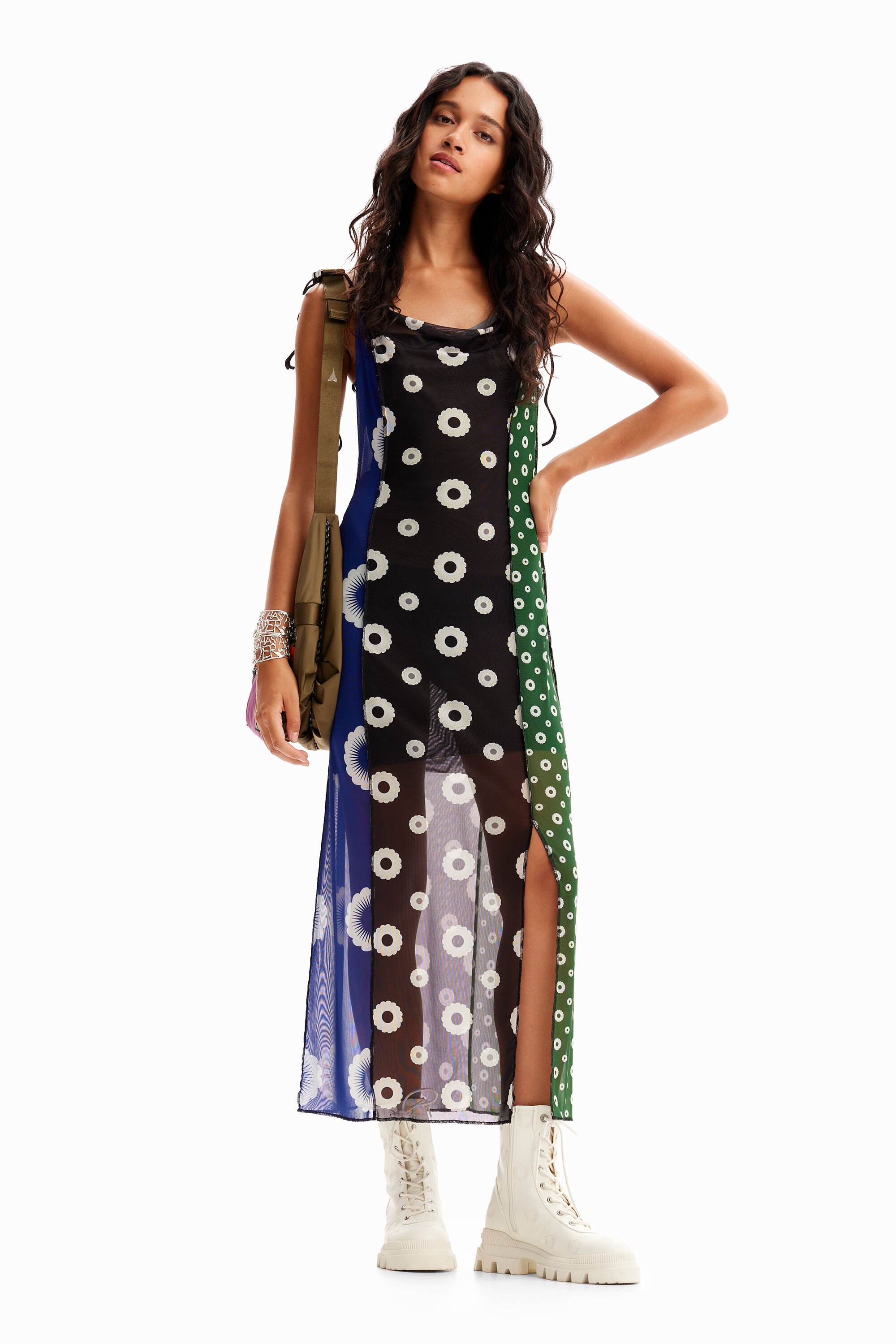 Robe midi nuisette géométrique