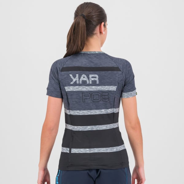 Maillot VTT KARPOS VERVE W TEE BLACK/OMBRE BLUE
