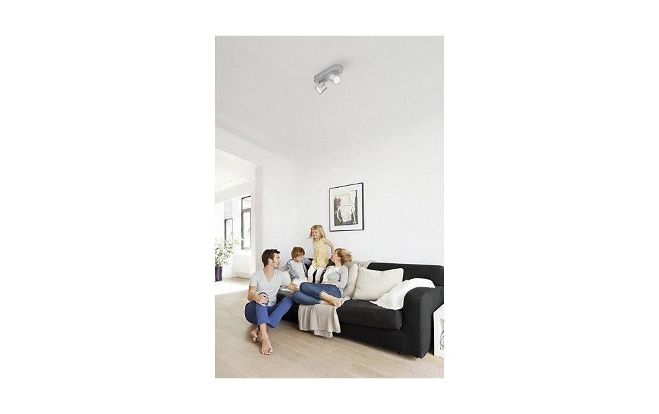 Aufbauspot myLiving Star 56242/31/16 SilberDeckenspot mit beweglichen Leuchtenköpfen