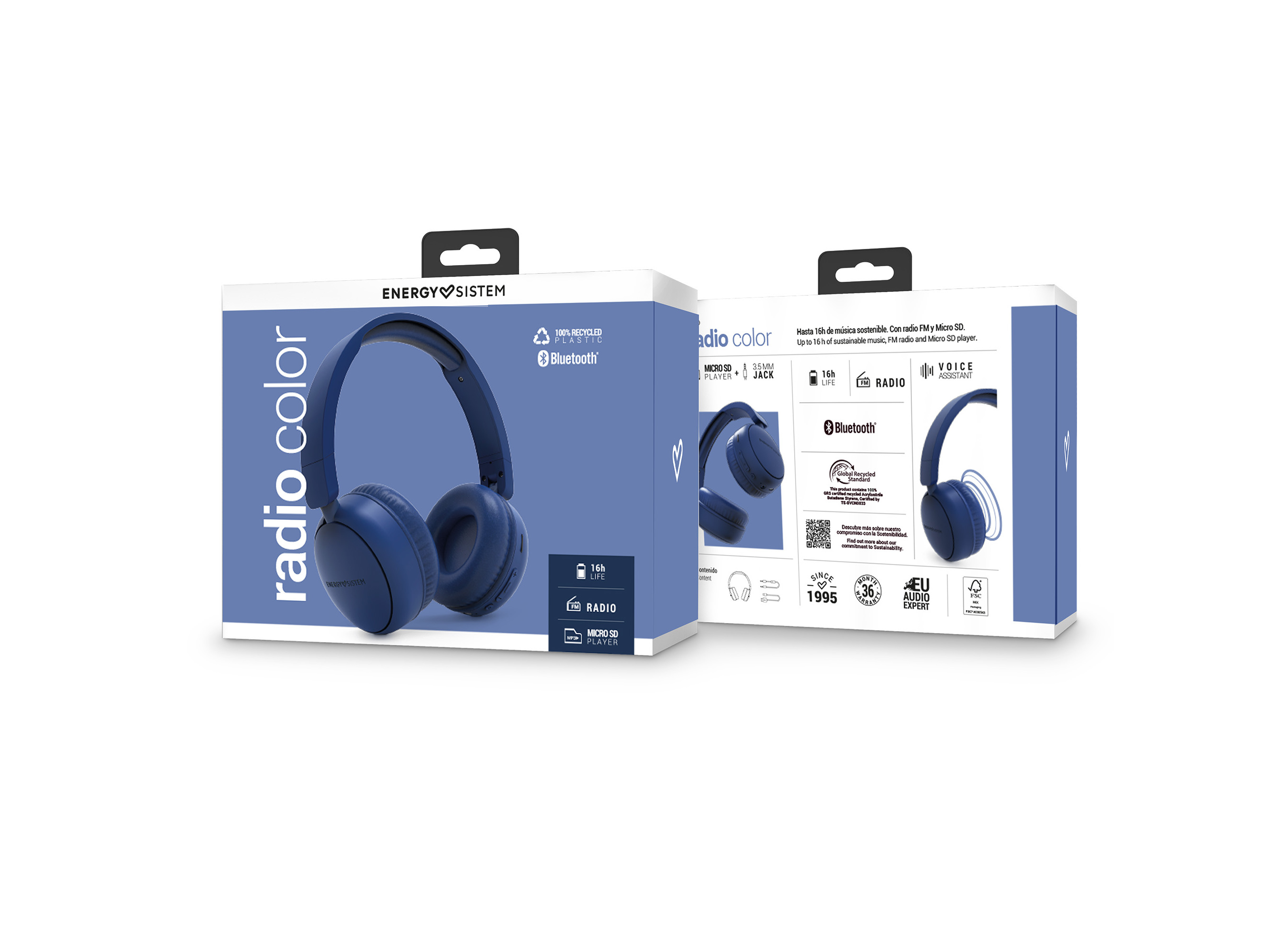 AURICULARES BT ENERGY SISTEM INDIGO RADIO COLOR AZUL BT