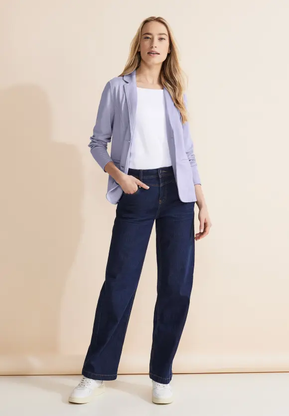 Basic Piqué Blazer - shiny lilac